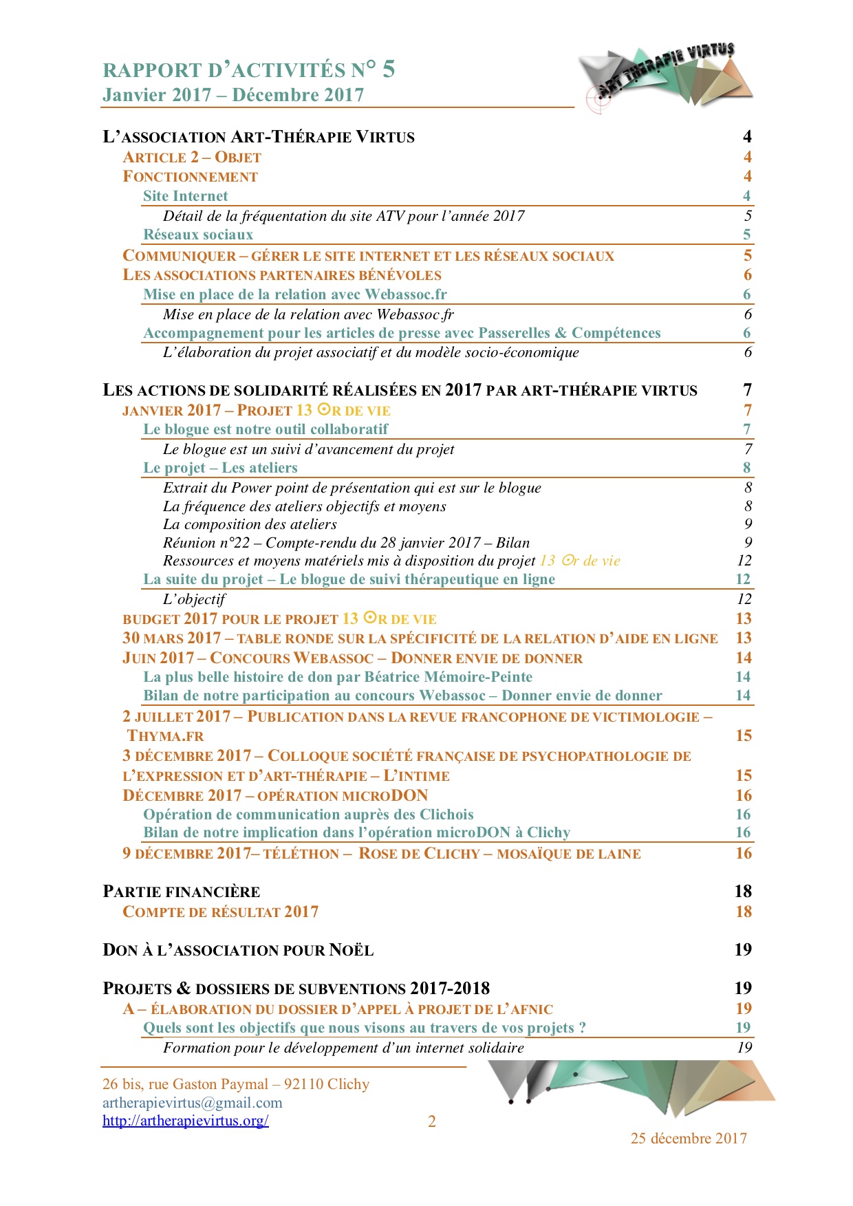 Tdm Rapport d'activités 2019 p.1